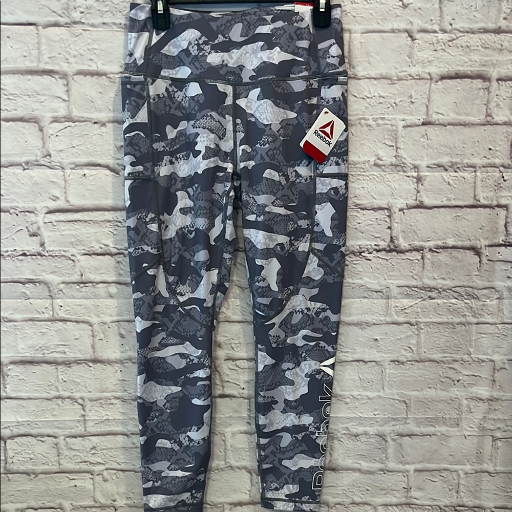 Reebok Gray Leggings Urban Camo